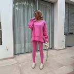 CLARIS™ - Casual Long Sleeve Sweatshirt and Pants Set