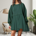 KARIYAH™ - Cozy Loose-Fit Long Sleeve Midi Dress
