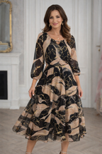 Rosa - Elegant Chiffon Dress with Print