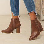 Eva™ | Elegant and Comfortable Chunky Heel Ankle Boots