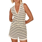 NERISSA™ – Chic Summer Striped Sleeveless Co-Ord