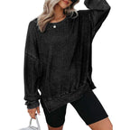 THALIENE™ - Casual Oversized Crewneck Long Sleeve Sweatshirt