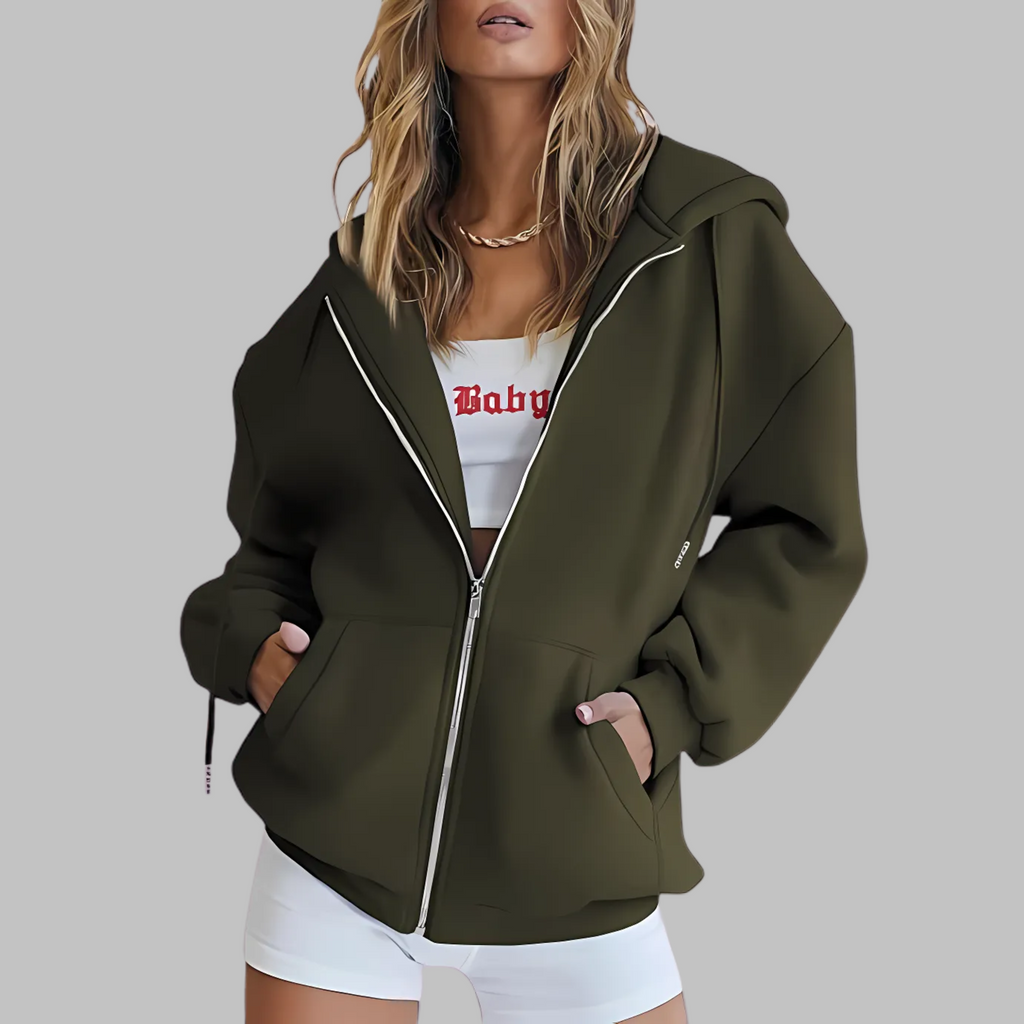 LILMA™ - Classic Zip Up Oversized Hooded Jacket