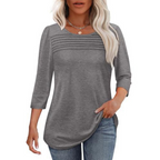 TESSARA™ – Casual Pleated Front Spring Top
