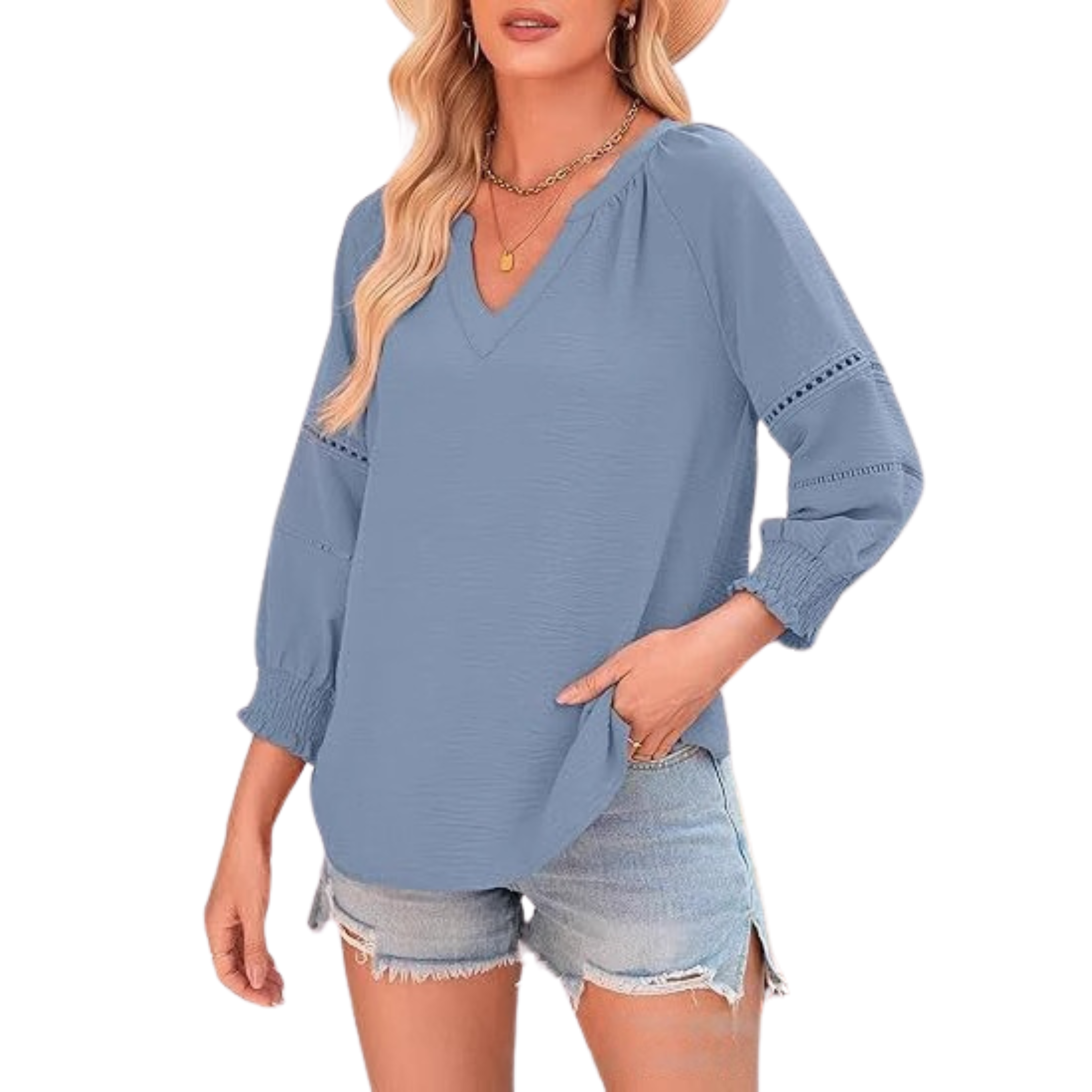 GIANNA™ - Casual Elegant Lantern Sleeve Summer Blouse