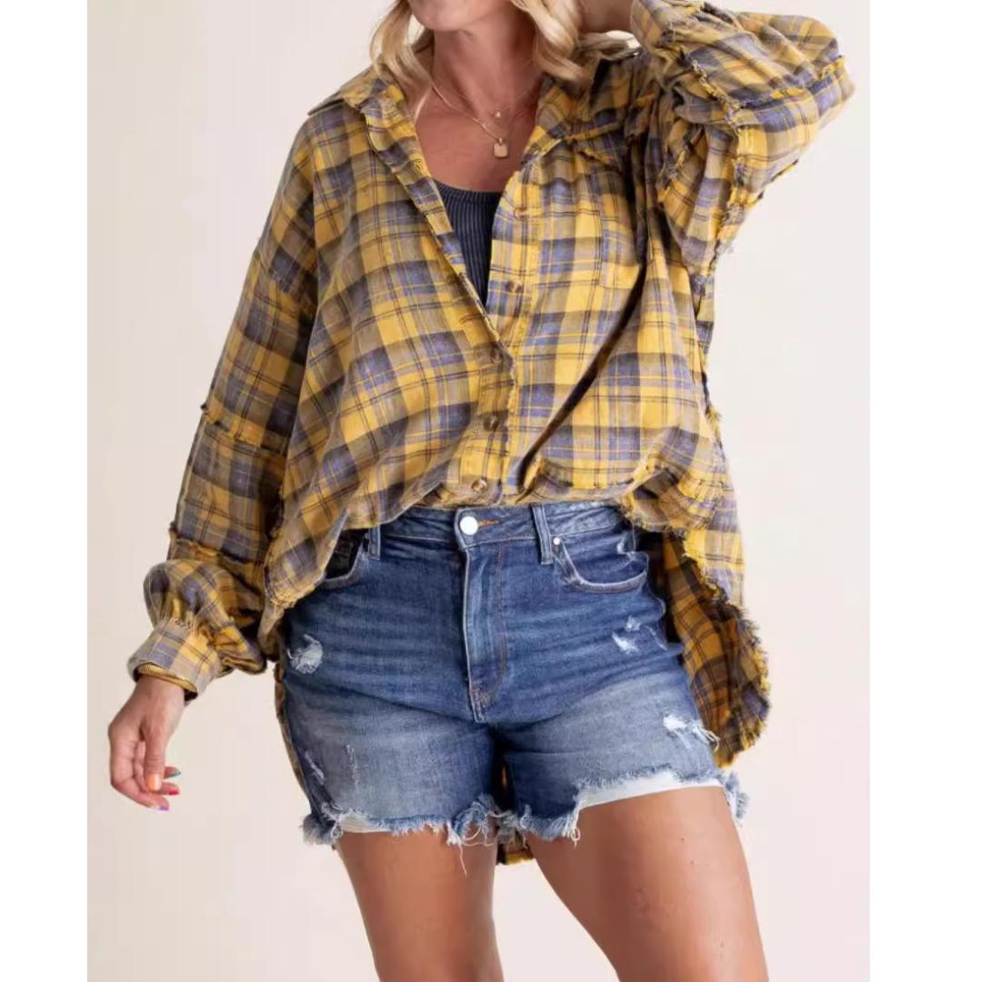 MATILDA™ - Sweet Stylish Checkered Flannel Top