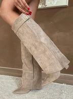 Suede Knee-High Boots Women