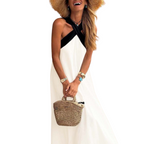 Halina – Dress with Cross Neckline