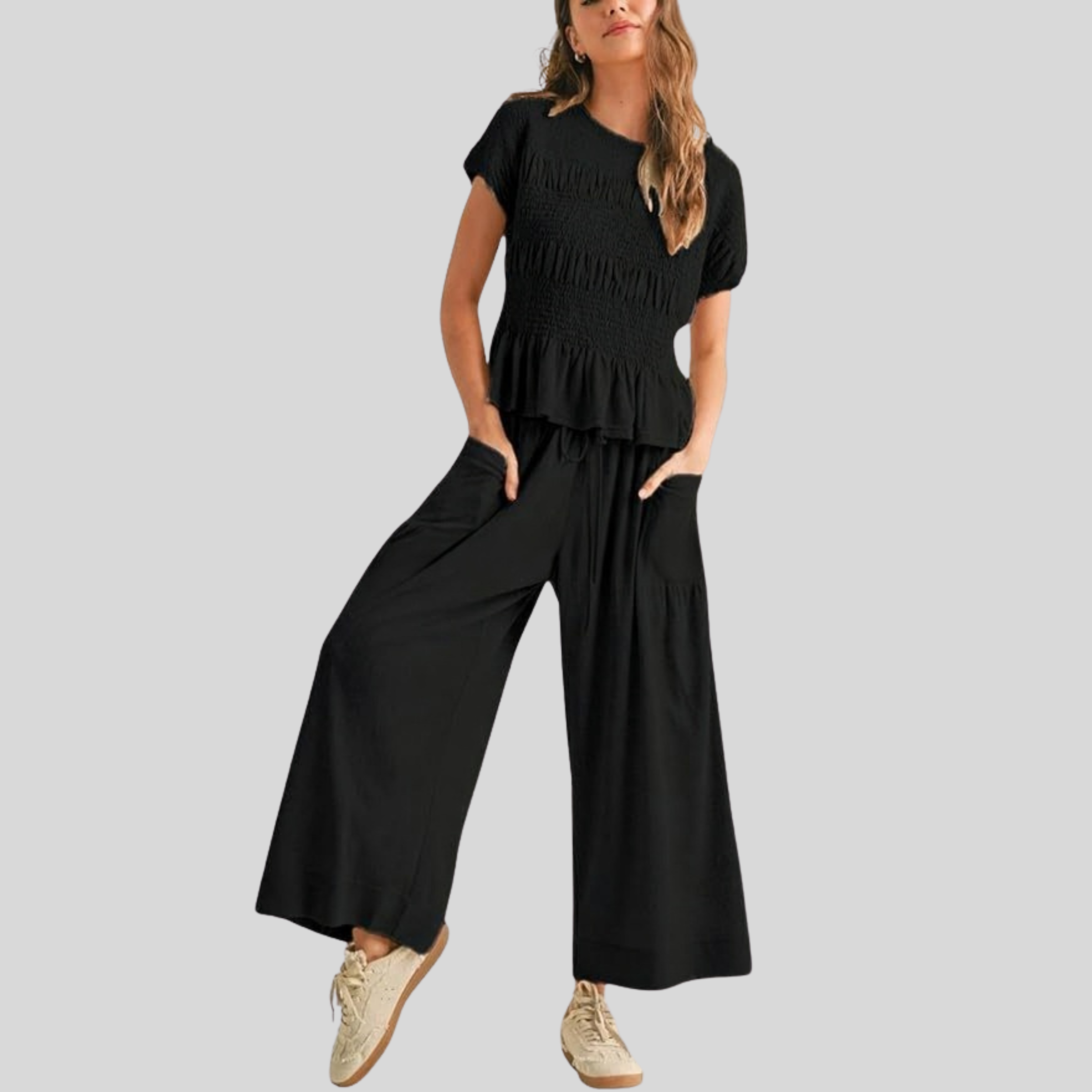 HEATH™ - Casual Top and Wide-Leg Pants Lounge Set