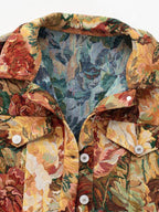 SIDA™ - Chic Floral Print Crop Long Sleeve Jacket