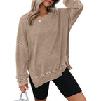 THALIENE™ - Casual Oversized Crewneck Long Sleeve Sweatshirt