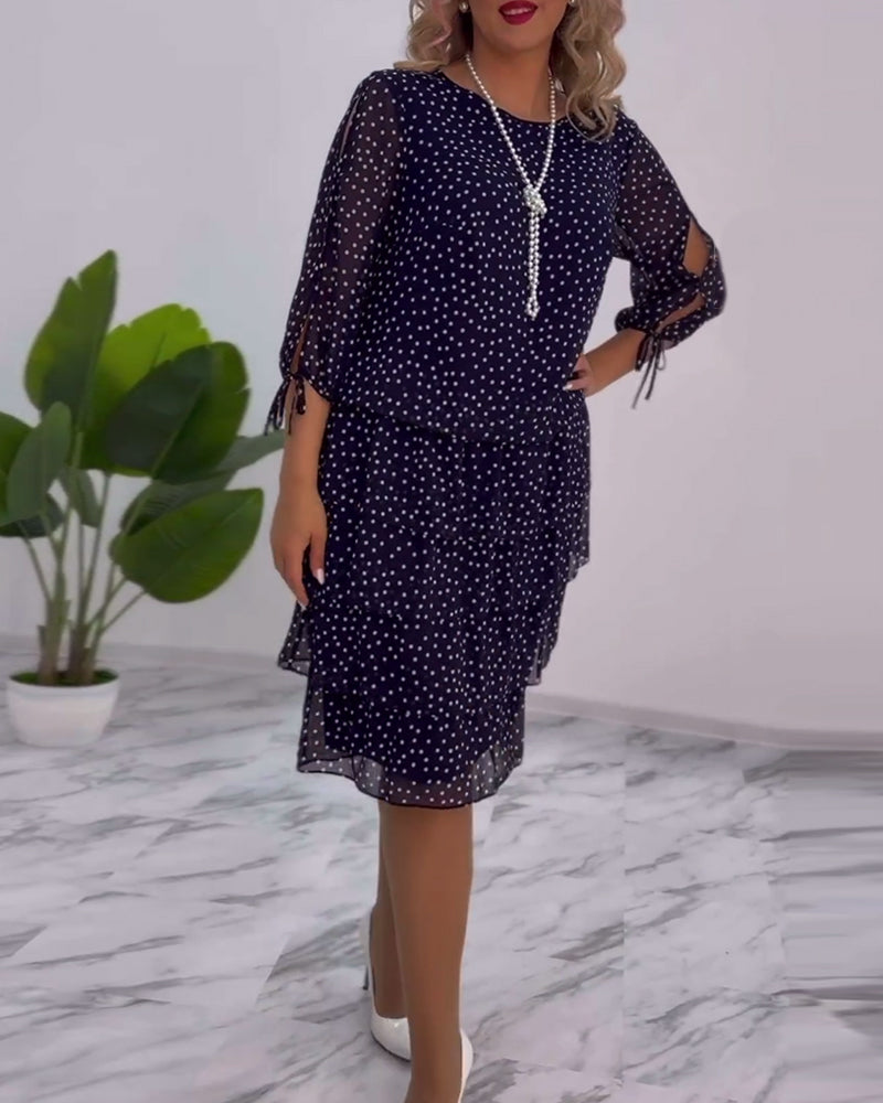 ELINA™ - Dotted Elegance Dress