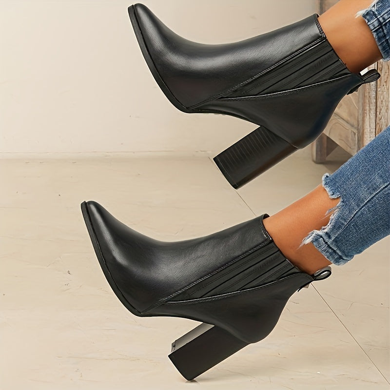 Eva™ | Elegant and Comfortable Chunky Heel Ankle Boots