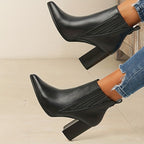 Eva™ | Elegant and Comfortable Chunky Heel Ankle Boots