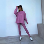 CLARIS™ - Casual Long Sleeve Sweatshirt and Pants Set