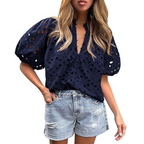 MAYUMI™ – Elegant Chic Puff Sleeve Long Sleeve Top