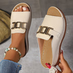 MICHELLE™ - Block Heel Slip-On Sandals