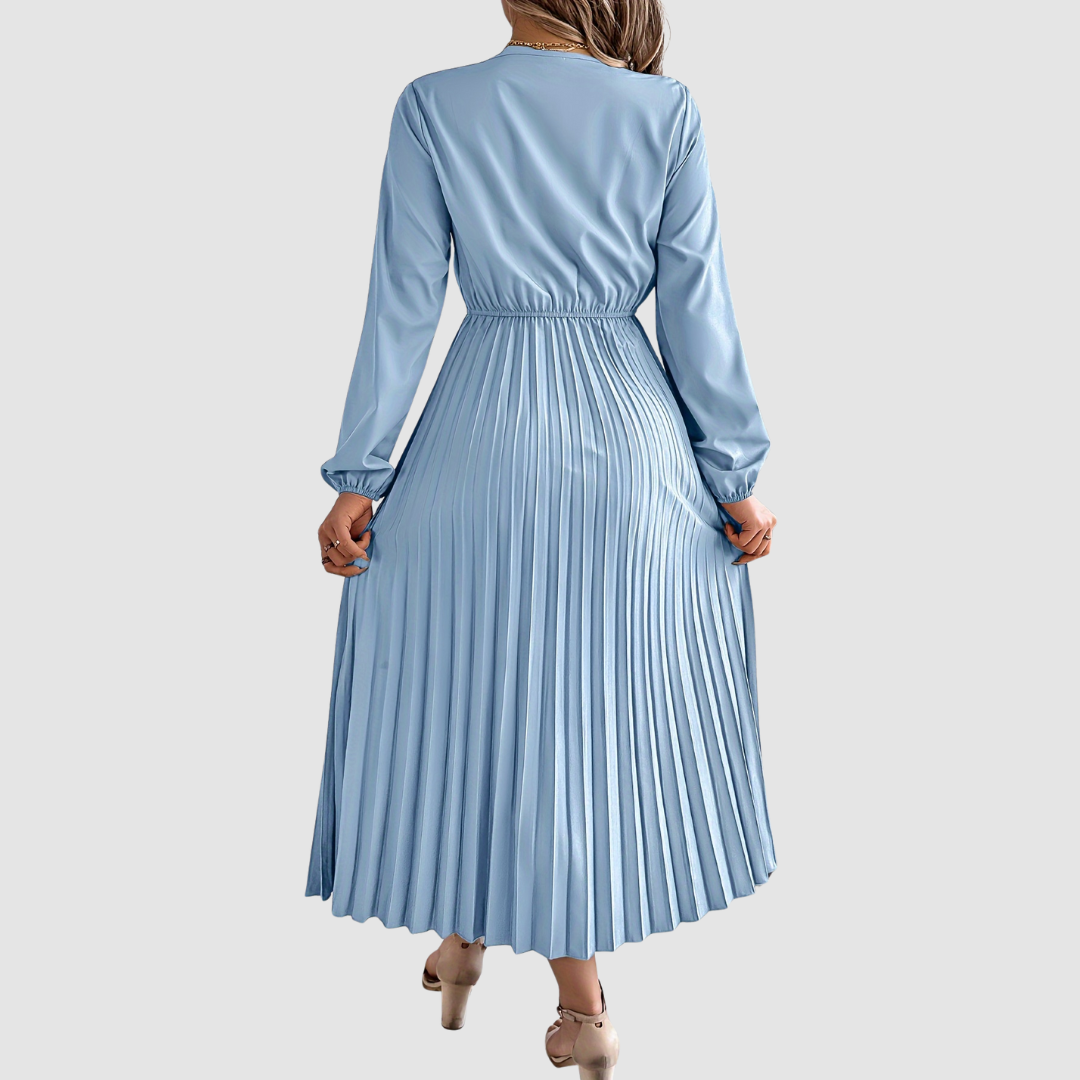 Małgorzata – Lace Dress with V-Neck in A-Line Cut