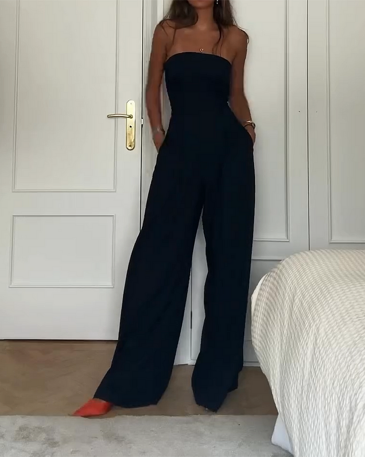 VELORA™ - Luxe Strapless Jumpsuit