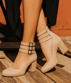 Ginevra™ | Multi-Strap Heels with Thick Heel