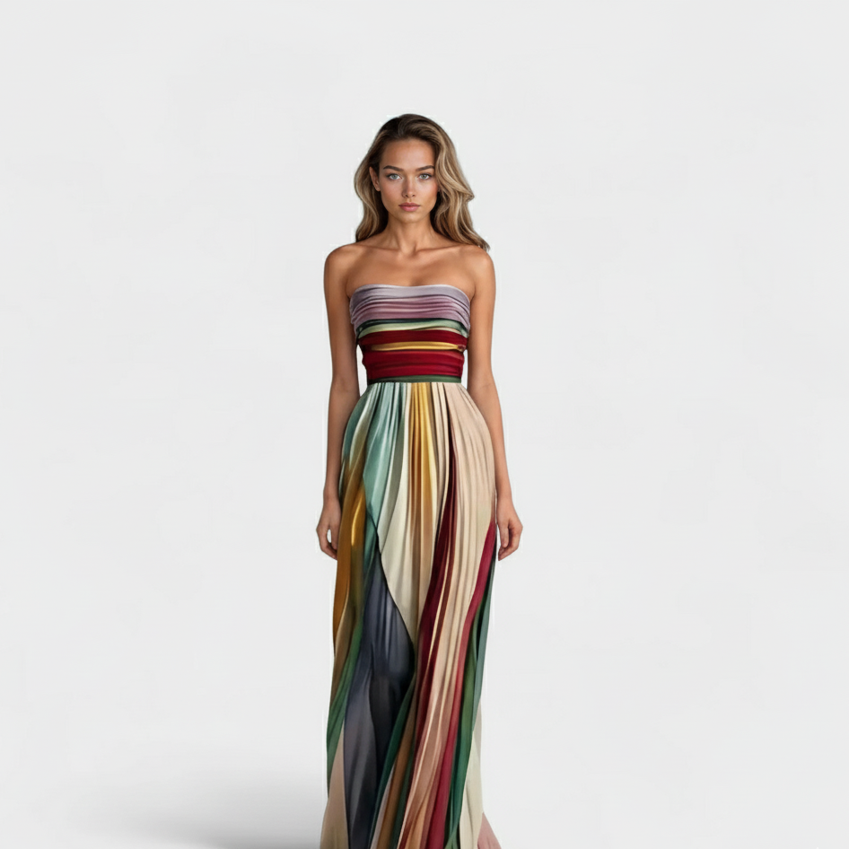 MARIGOLD™ – Bold & Flowing Strapless Dress