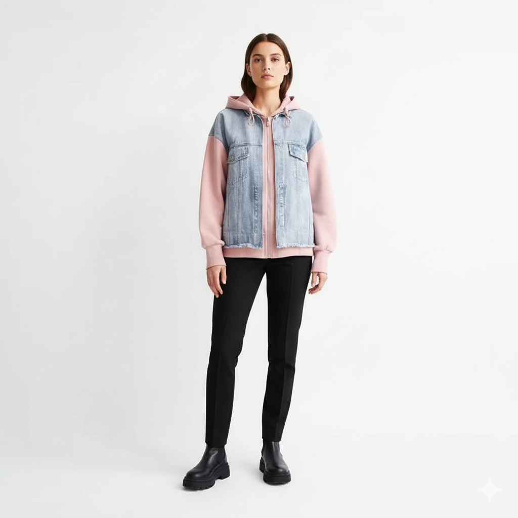 MIRA™ | Dual-Tone Denim Jacket