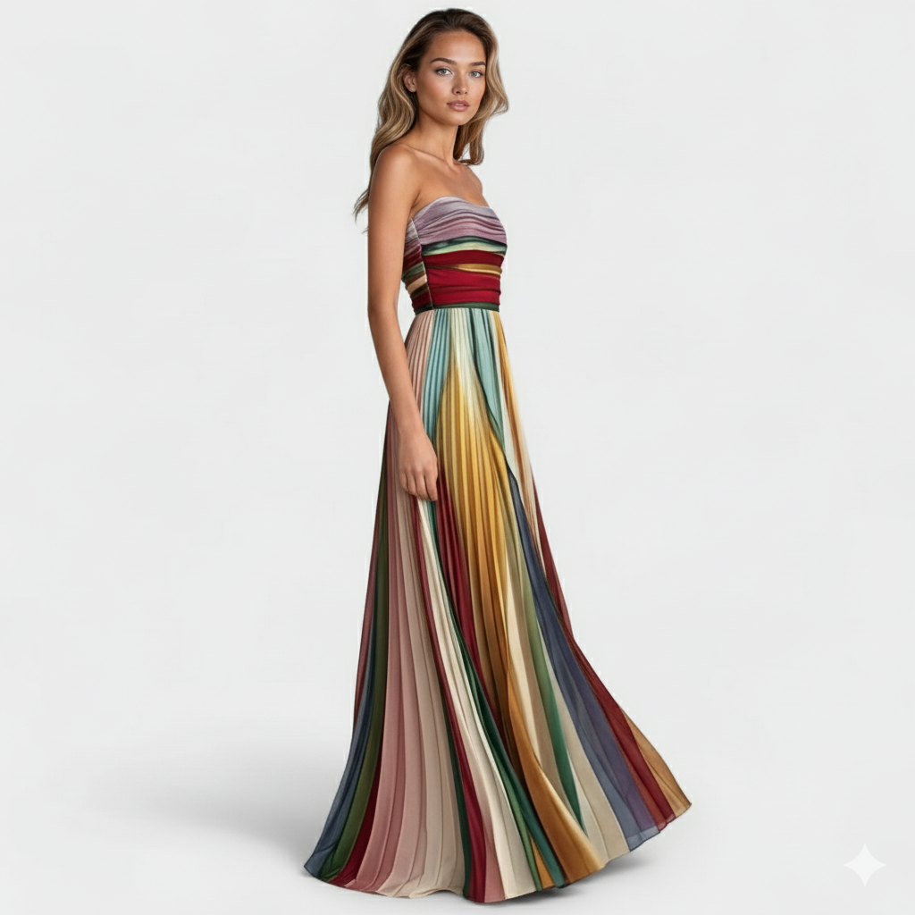 MARIGOLD™ – Bold & Flowing Strapless Dress