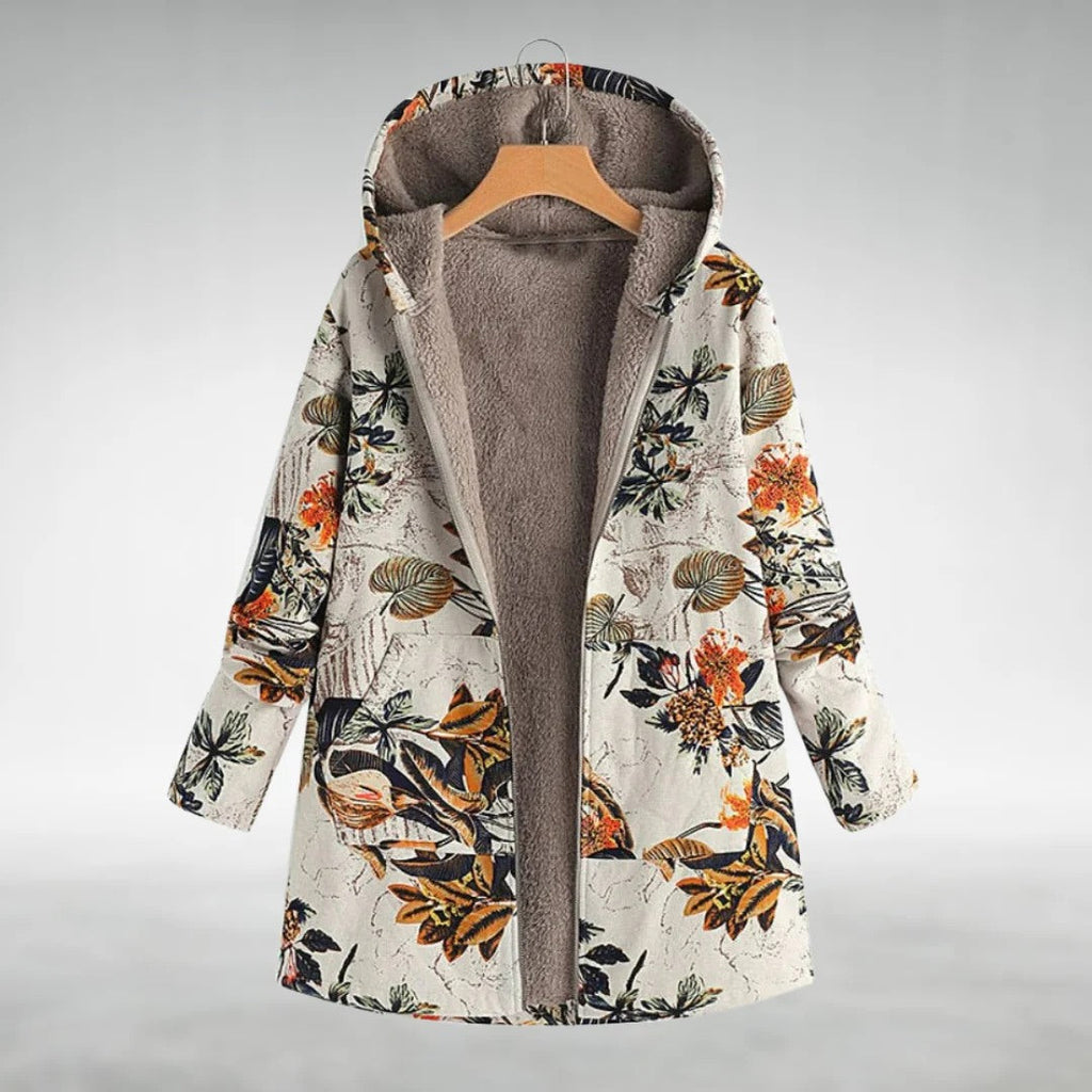 Fleural™ – Stylish Fleece Jacket with Floral Pattern