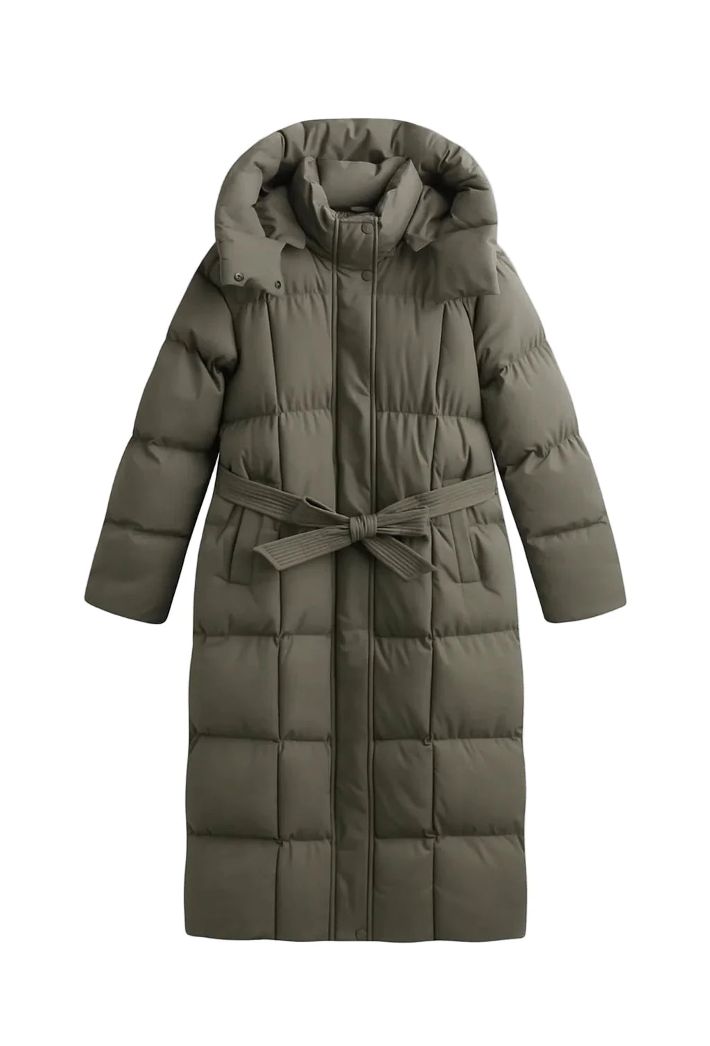 CARMEN™ – LONG WINTER JACKET WITH BELT AND PUFFER DESIGN