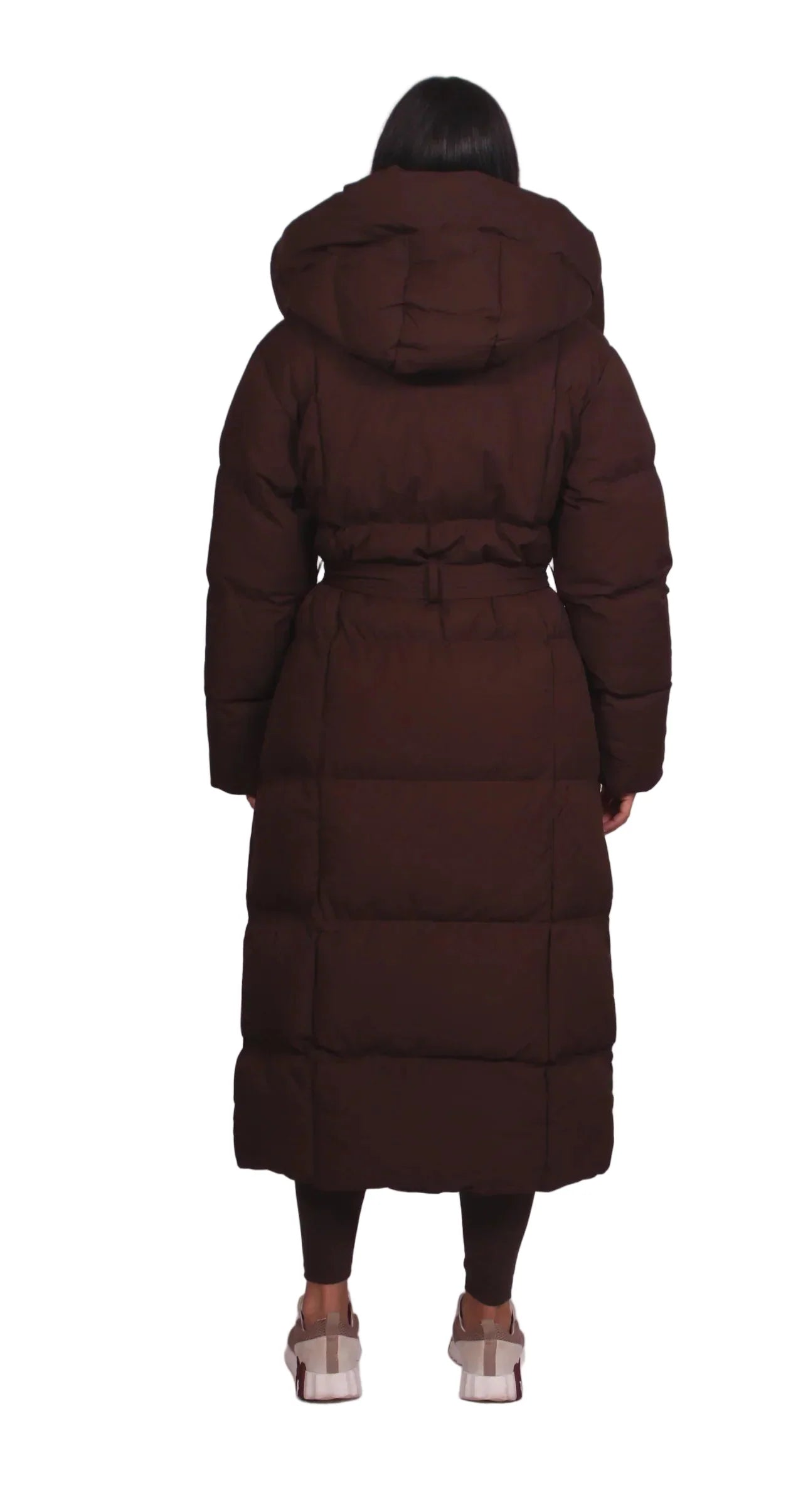 CARMEN™ – LONG WINTER JACKET WITH BELT AND PUFFER DESIGN
