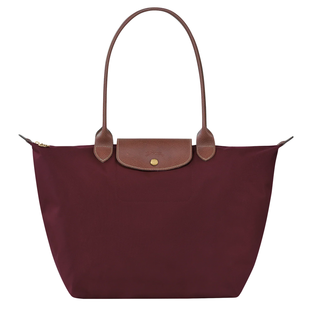 | Large Le Pliage Bag, Burgundy