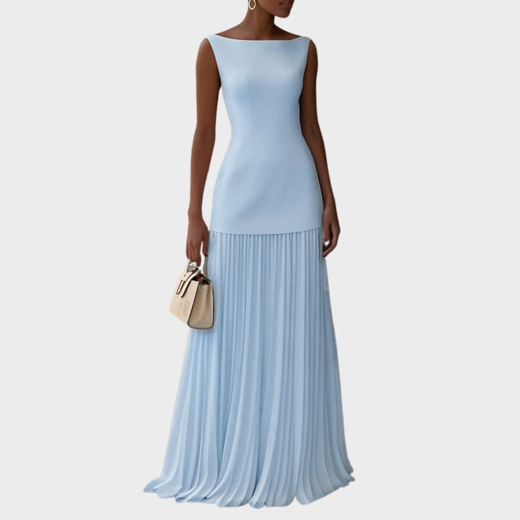 Maria – Sleeveless Dress with Flowing Pleats