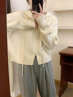 QUESTA™ - Casual Zip Up Long Sleeve Hooded Cardigan