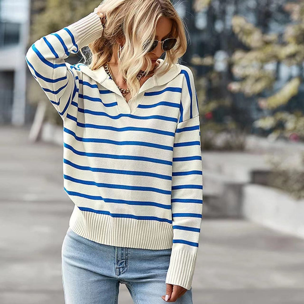 SHIPRAH™ - Casual Basic Long Sleeve V-Neck Top