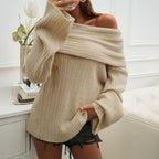 FIORA™ - Comfy Off-Shoulder Long Sleeve Sweater
