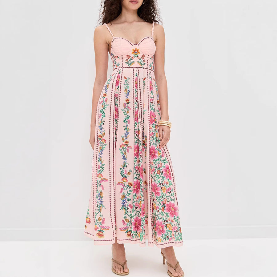 IDONNA™ – Classy Sleeveless Summer Floral Cami Maxi Dress