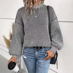 ESTELLA™ - Comfy Lantern Long Sleeve Round Neck Sweater