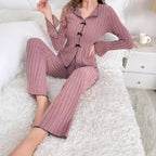 Kenzie™ - Chic V-Neck Top & Pants Loungewear Set