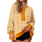 POLANA™ - Casual Oversized Striped Long Sleeve Sweatshirt