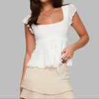 KANE™ - Chic Summer Square Neck Cropped Top