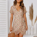 ARIANA™ – Chic V-Neck Floral Dress