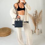 DOLA™ - Cozy Long Sleeve Cardigan and Wide Leg Pants Set