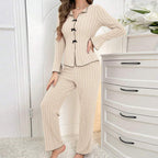 Kenzie™ - Chic V-Neck Top & Pants Loungewear Set