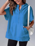 HISPER™ - Relaxed Oversized Half-Zip Summer Hoodie