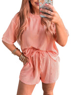 LAYLANI™ - Casual Summer Lounge Sweatshirt and Shorts Co-Ord