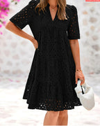 RICA™ - Chic Lace Ruffle Summer Dress