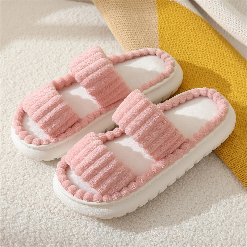 SIRA™ – Cozy Fluffy Open-Toe Home Slippers