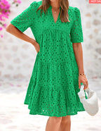 RICA™ - Chic Lace Ruffle Summer Dress