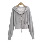 RESLEY™ - Chic Cropped Hooded Zipper Workout Jacket