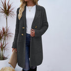 ZAHEKA™ - Casual Long Sleeve Mid Length Coat